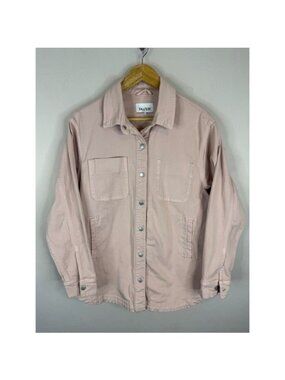 DU/ER Pimlico Performance Shacket Jacket Pink S Small Stretch Cotton Twill